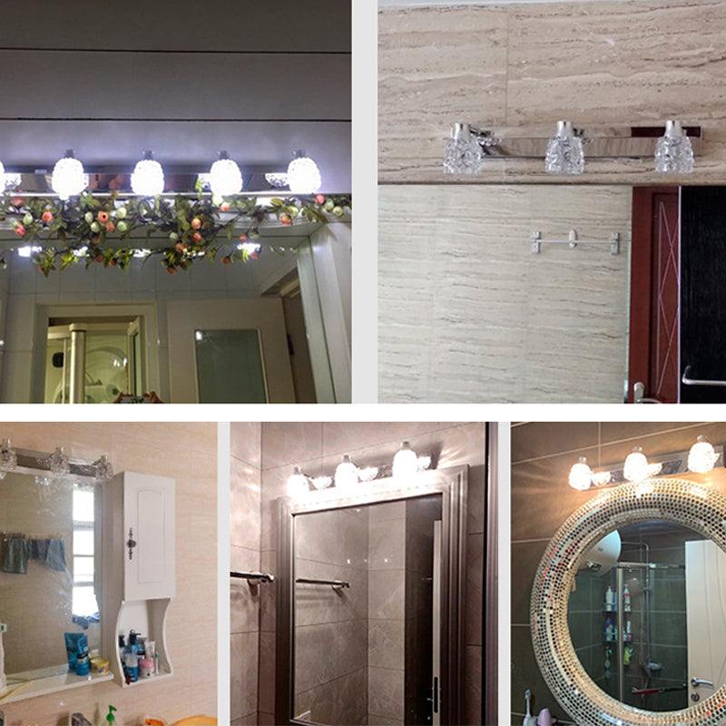 Makeup Mirror Light Modern Simple Style Stainless Steel Mirror Lamp Fixture for Bathroom