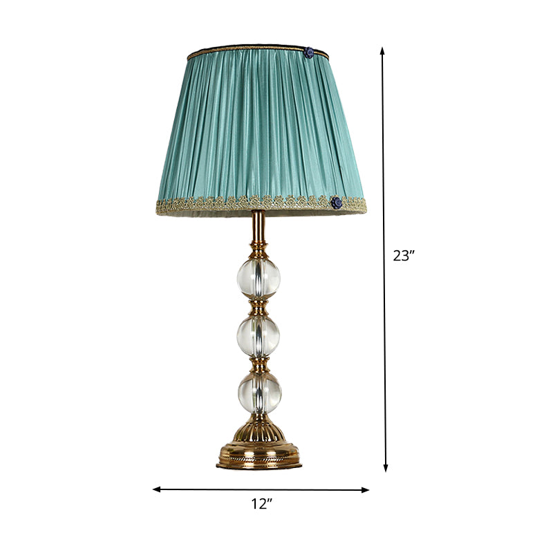 1 Head Global Table Lamp Modernism Hand-Cut Crystal Reading Book Light in Green