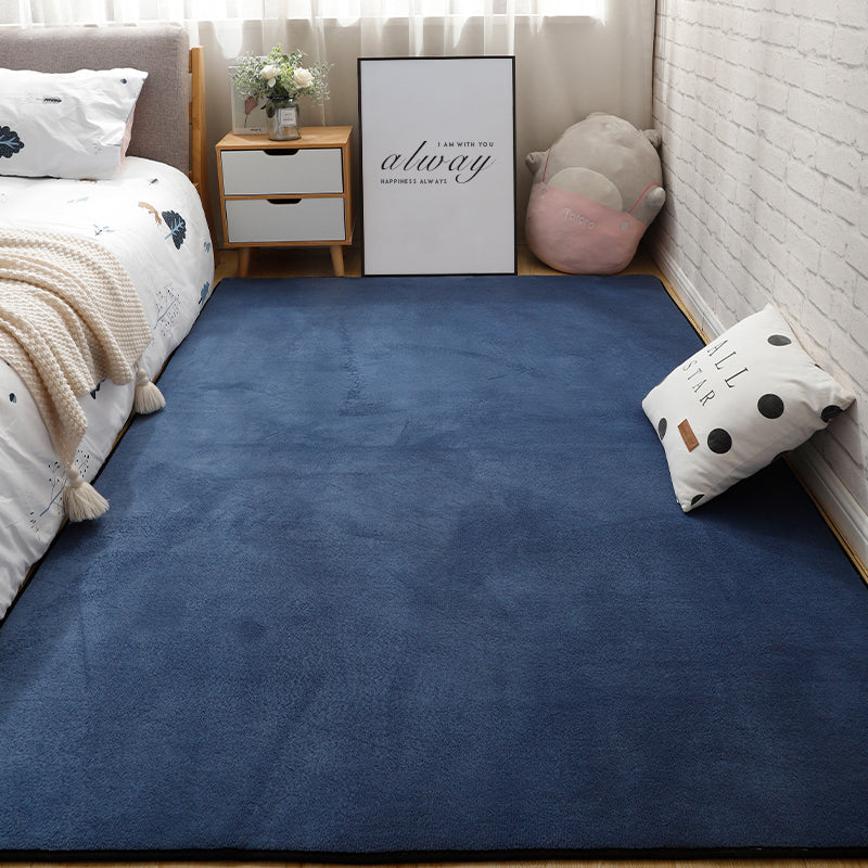 Aléjeco alfombra de color sólido de color sólido alfombra de área de poliéster de poliéster para el área de área resistente a las manchas para el dormitorio