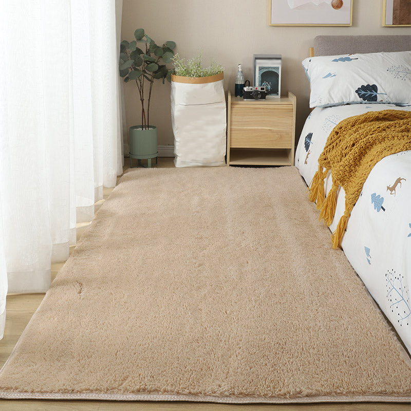 Wit slaapkamer RUG SILST KLEUR POLYESTER Gebied Tapijt Non-slip ruggebied Rug