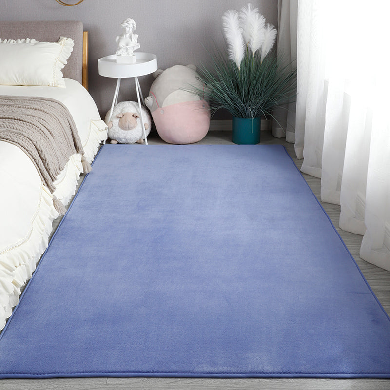 Moderna área de color puro alfombra de alfombra poliéster alfombra antideslizante alfombra de cuidado fácil para dormitorio