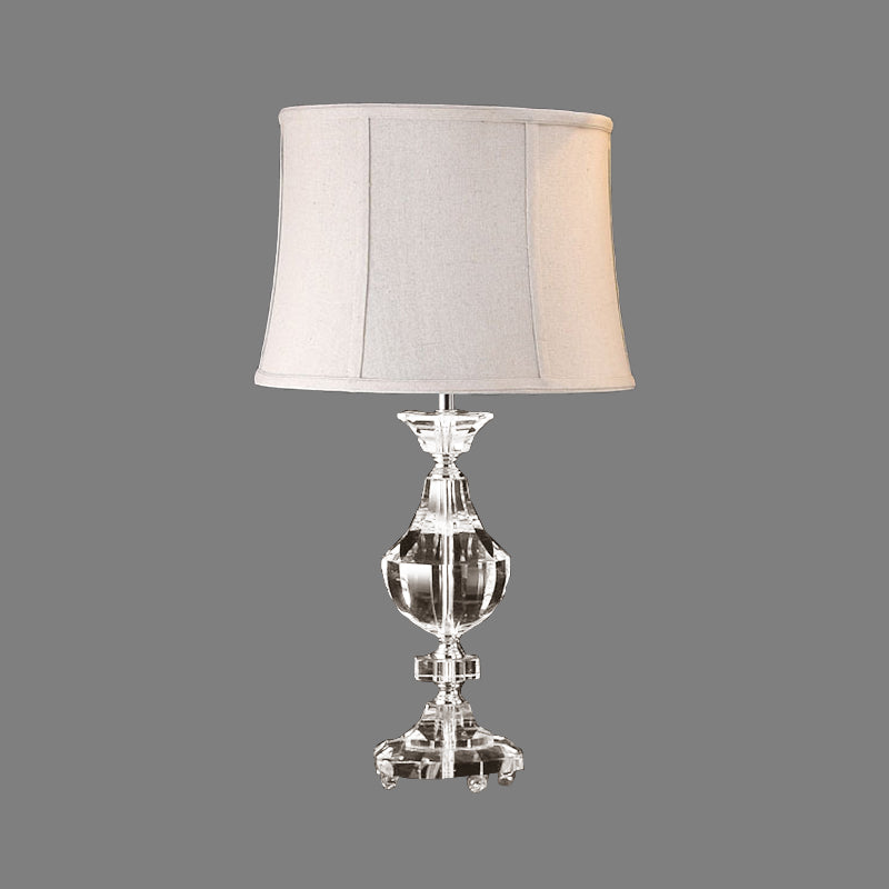 Lampada del comodino curvy moderno cristallo smussati 1 lampadina grigio Light Light, 23 "/27" di larghezza