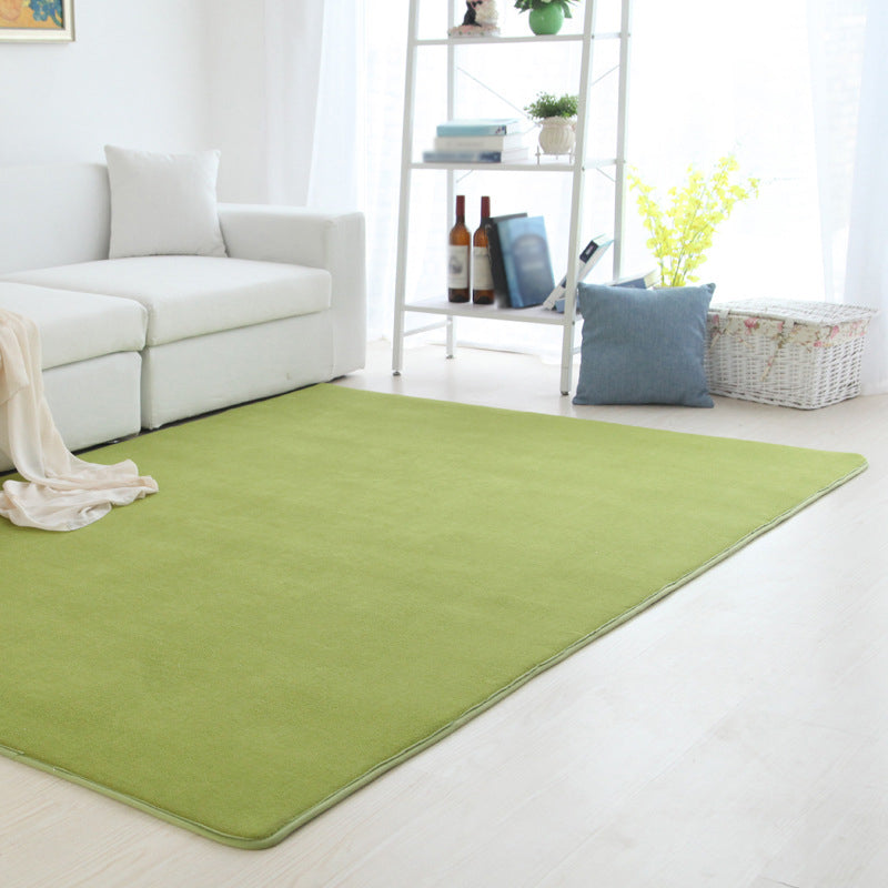 Minimalist Area Rug Modern Plain Carpet Polyester Washable Thickened Area Carpet for Living Room