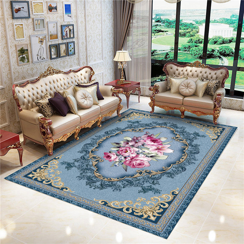 Alfombra tradicional de la zona tradicional de la alfombra del medallón alfombra poliéster alfombra resistente a las manchas para la decoración del hogar