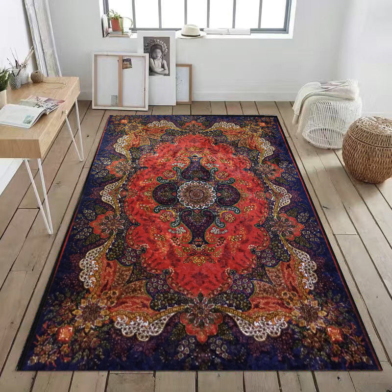 Fancy Traditional Area Carpet Medallion Patroon Polyester Rug Stain Resistant Tapsel voor thuisdecoratie