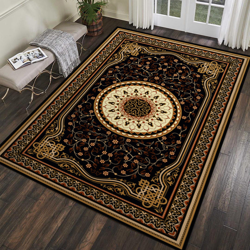 Tapis de motif médaillon marron