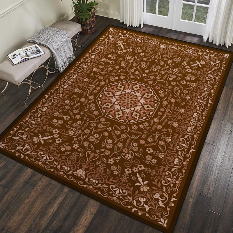 Tapis de motif médaillon marron