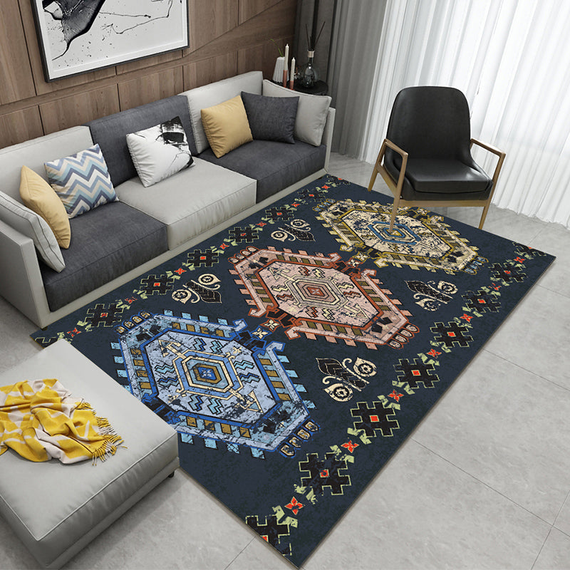 Traditionned Americana Print Area Carpet Polyester Area Rapis anti-glip Tapis de soins faciles pour la décoration intérieure