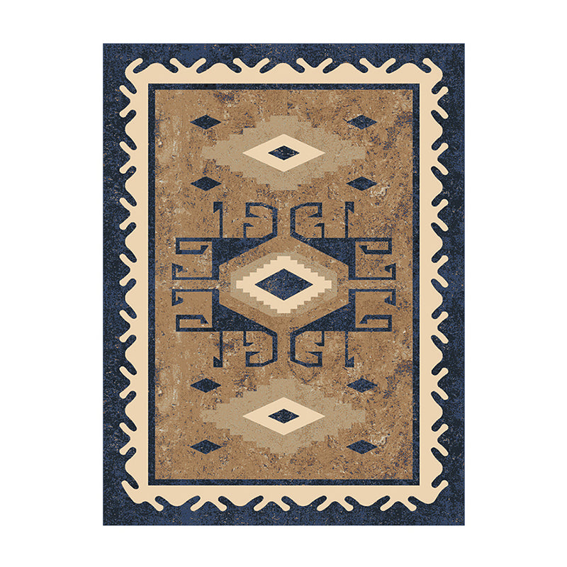 Traditionned Americana Print Area Carpet Polyester Area Rapis anti-glip Tapis de soins faciles pour la décoration intérieure