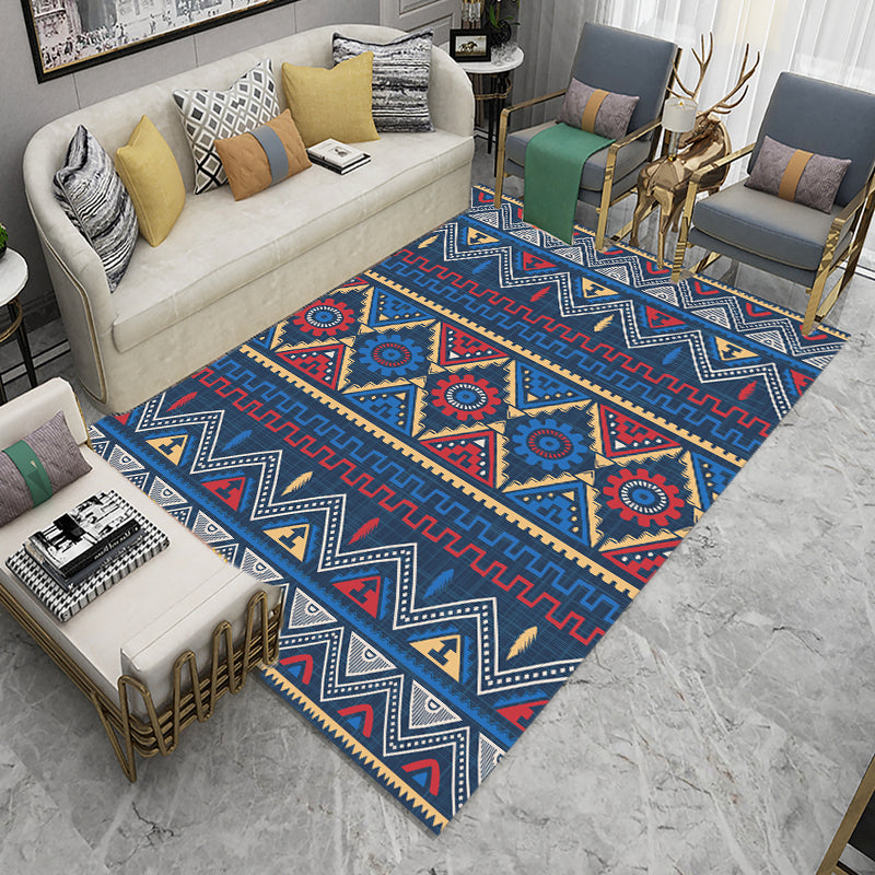 Traditionned Americana Print Area Carpet Polyester Area Rapis anti-glip Tapis de soins faciles pour la décoration intérieure