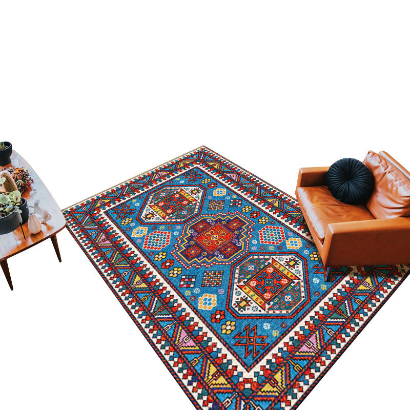 Stylish Traditional Rug Americana Pattern Polyester Area Carpet Non-Slip Backing Rug for Living Room