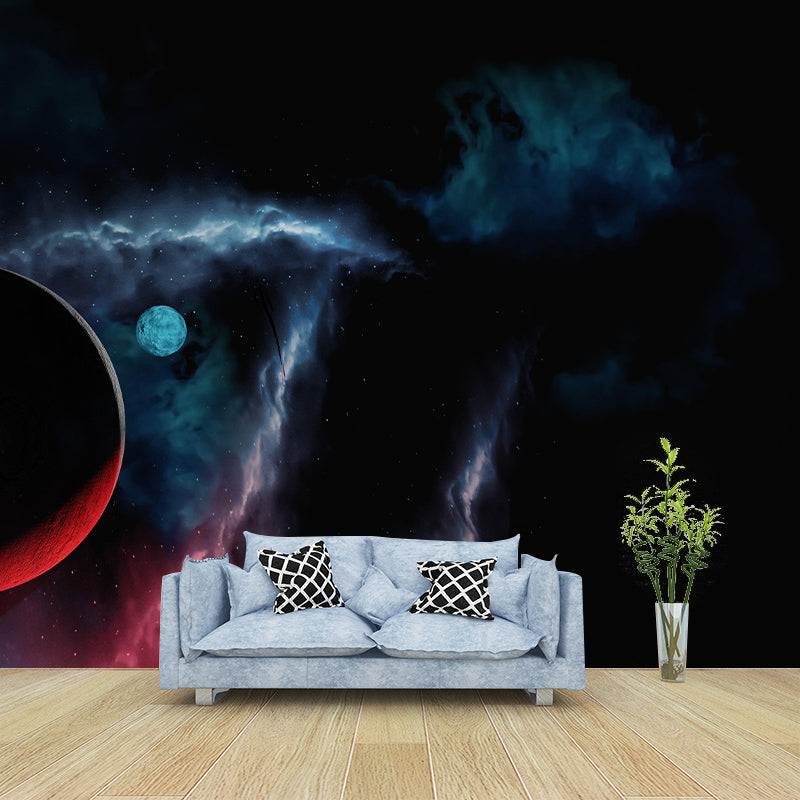 Planet Wall Mural Wallpaper Novelty Style Mildew Resistant for Ceiling