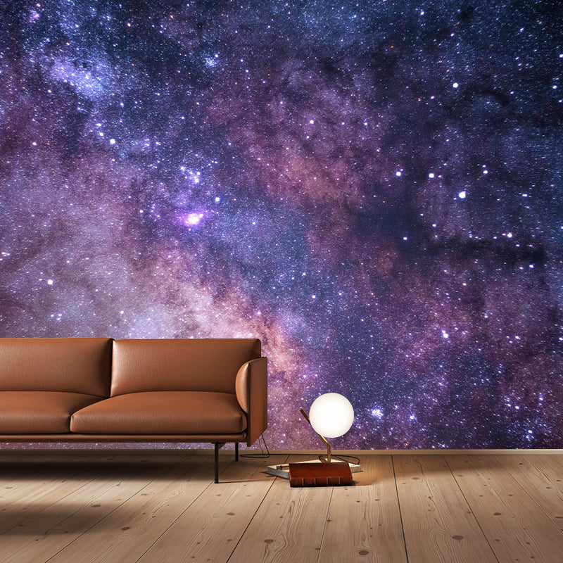 Customized Universe Mural Wallpaper Novelty Style Mildew Resistant for Ceiling