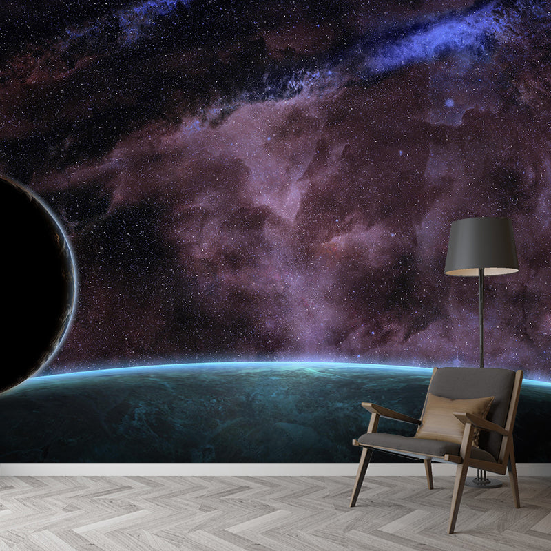 planet Wall Mural Wallpaper Novelty Style Mildew Resistant for Home Decor