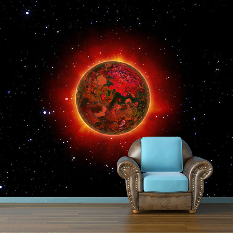 planet Wall Mural Wallpaper Novelty Style Mildew Resistant for Home Decor