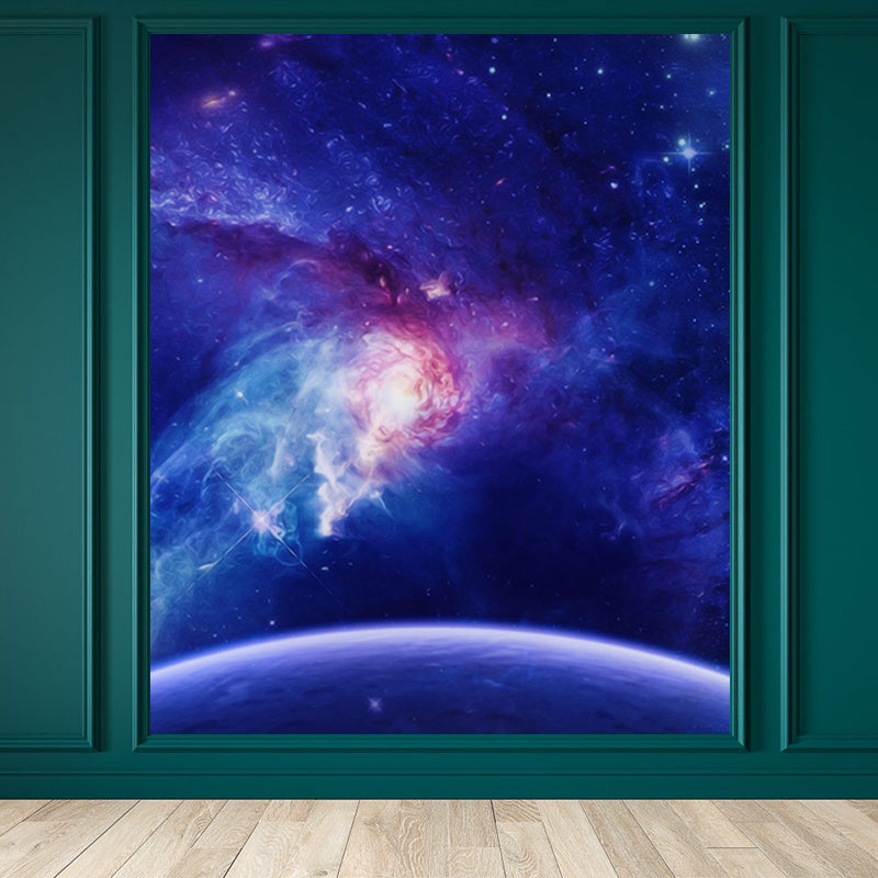 Customized Horizontal Illustration Universe Mural Eco-friendly Wallpaper