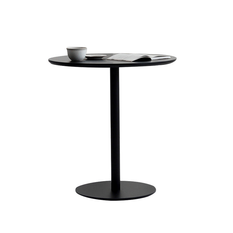 Mesa de comedor de comedor redondo contemporáneo de metal mesa de comedor de pedestal para cocina
