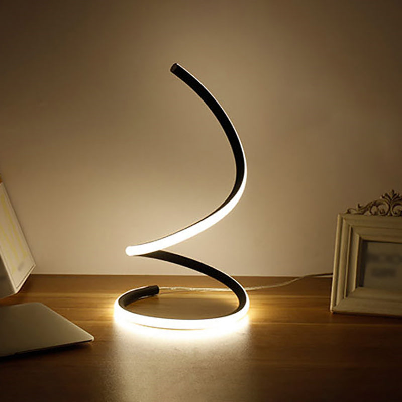 1 Light Linear Nightstand Lamp Contemporary Metal Nightstand Lamps for Bedroom