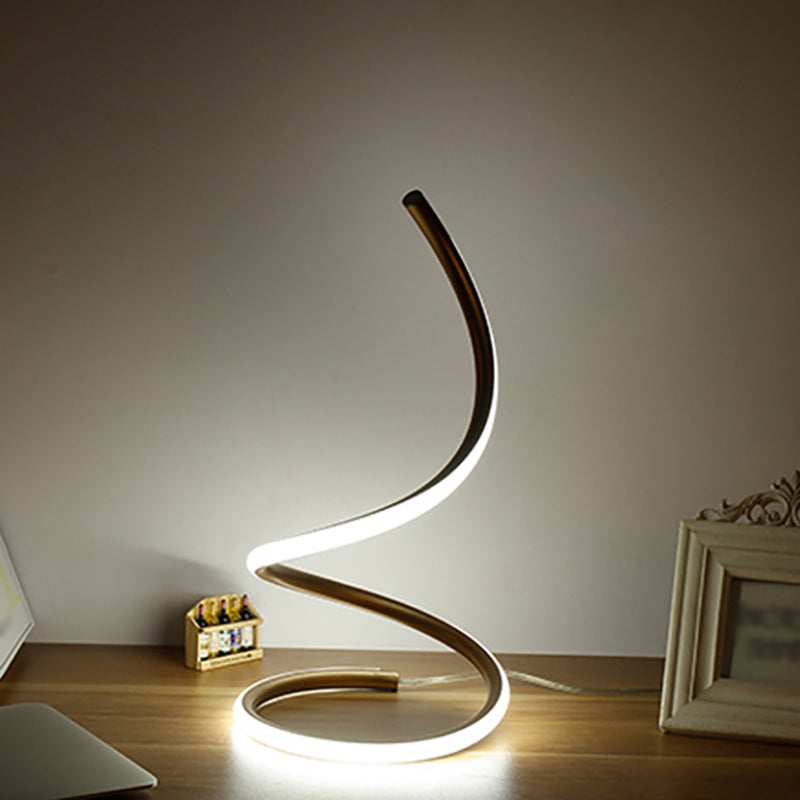 1 Light Linear Nightstand Lamp Contemporary Metal Nightstand Lamps for Bedroom