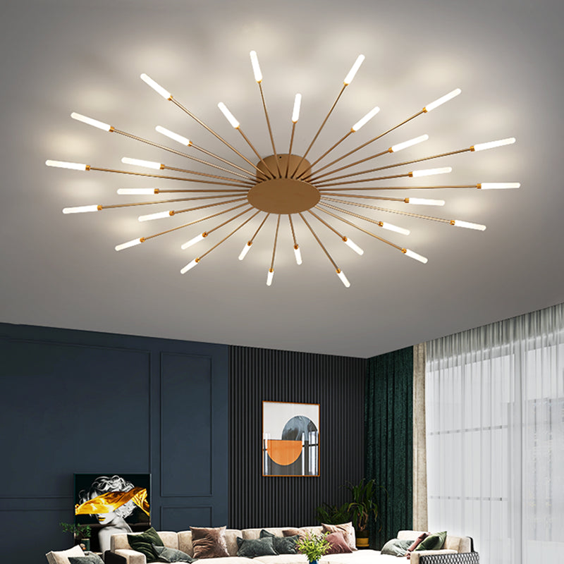 Feuerwerk moderne LED -Decken Deckenleichter Acryl Schatten Flush Rettungslicht für Wohnzimmer