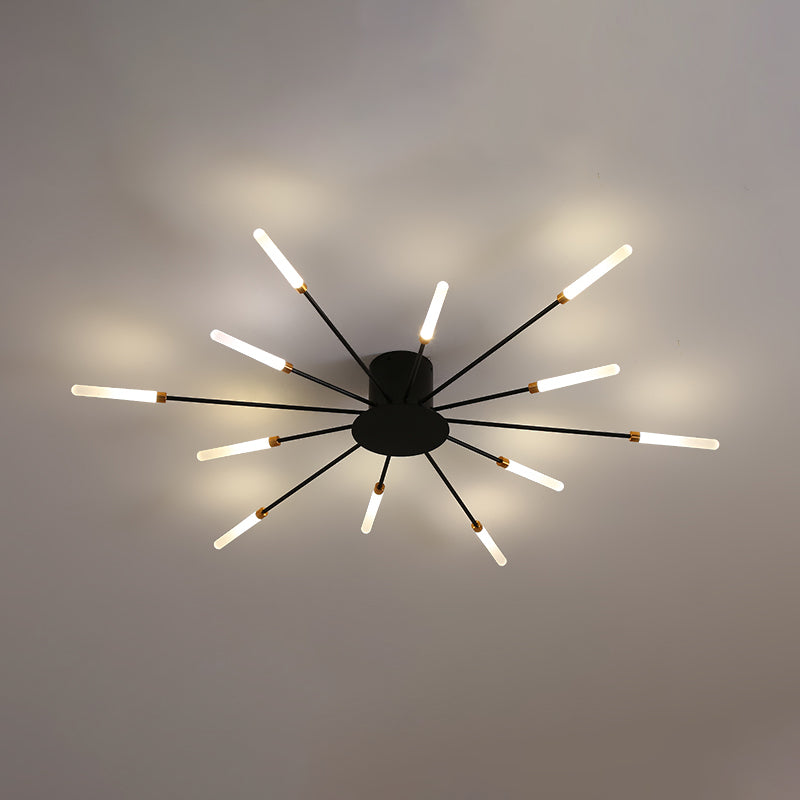 Vuurwerk modern led plafondlicht acryl schaduw spoeling mount licht voor zitkamer