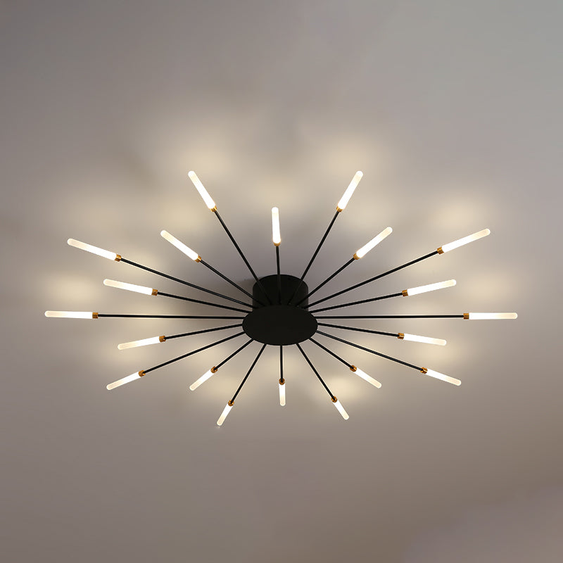 Vuurwerk modern led plafondlicht acryl schaduw spoeling mount licht voor zitkamer