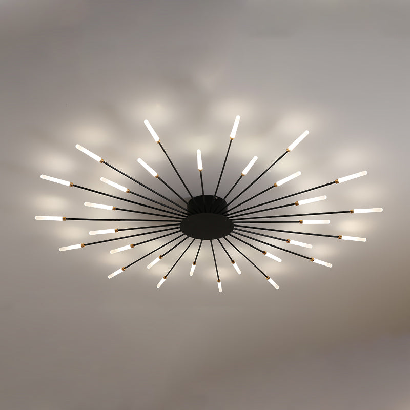 Vuurwerk modern led plafondlicht acryl schaduw spoeling mount licht voor zitkamer