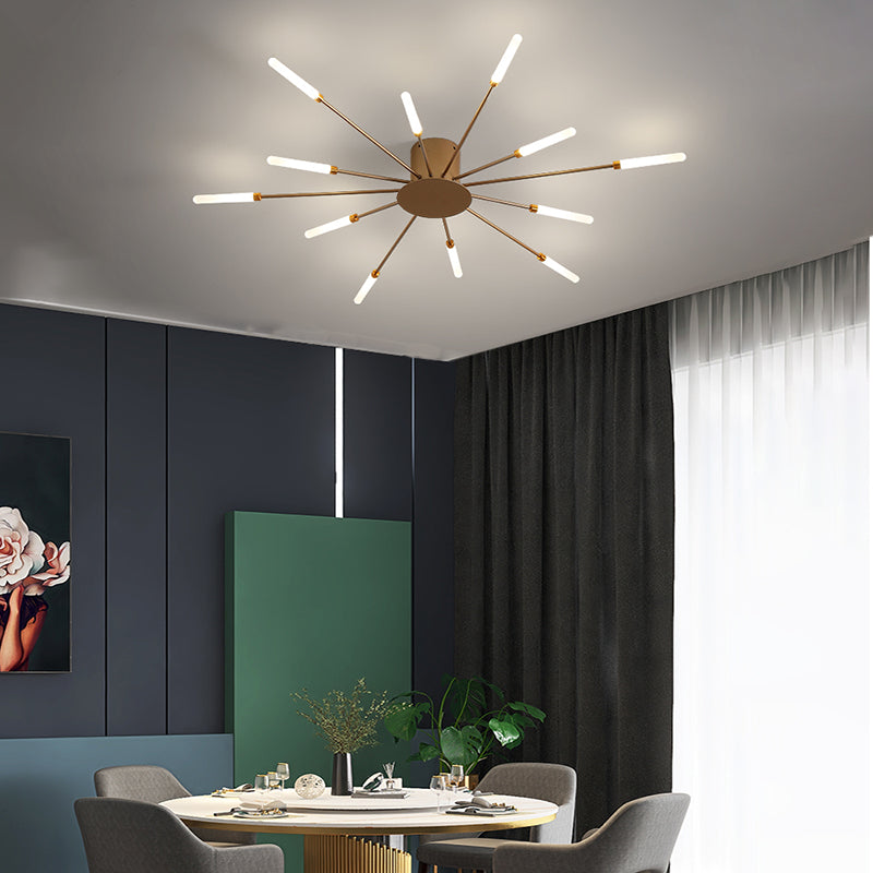 Firefour de plafond LED moderne Light acrylique Shade Flush Mount Light pour le salon