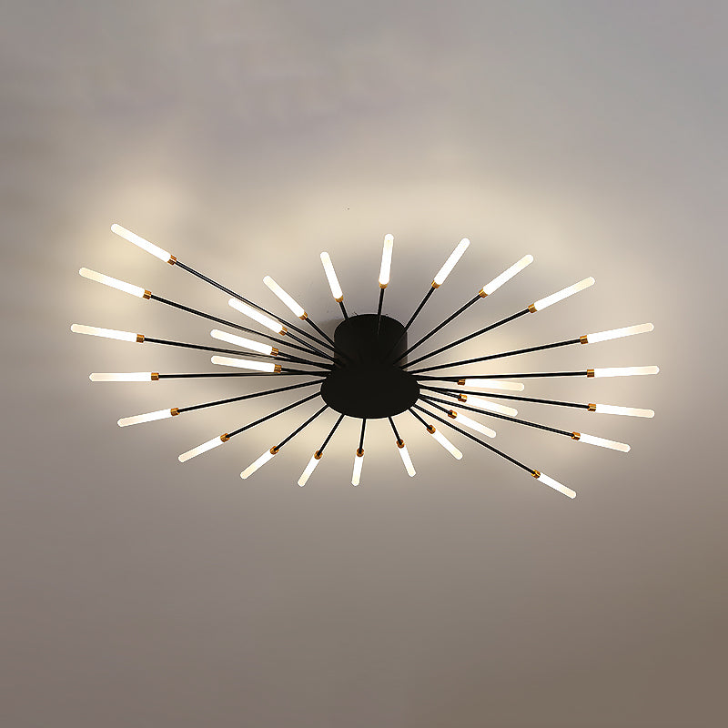 Vuurwerk modern led plafondlicht acryl schaduw spoeling mount licht voor zitkamer