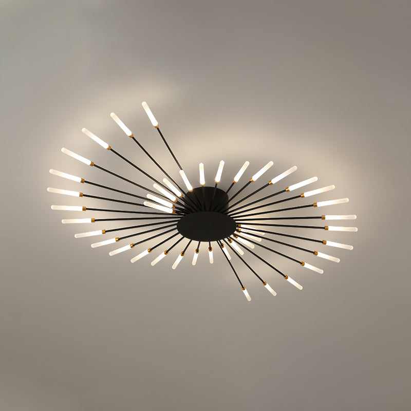 Vuurwerk modern led plafondlicht acryl schaduw spoeling mount licht voor zitkamer