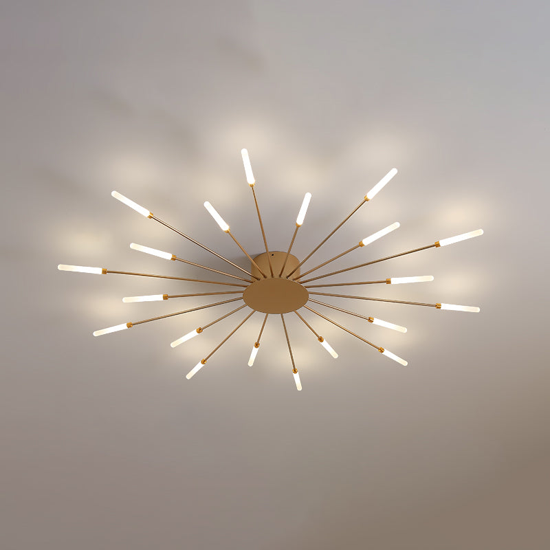 Vuurwerk modern led plafondlicht acryl schaduw spoeling mount licht voor zitkamer