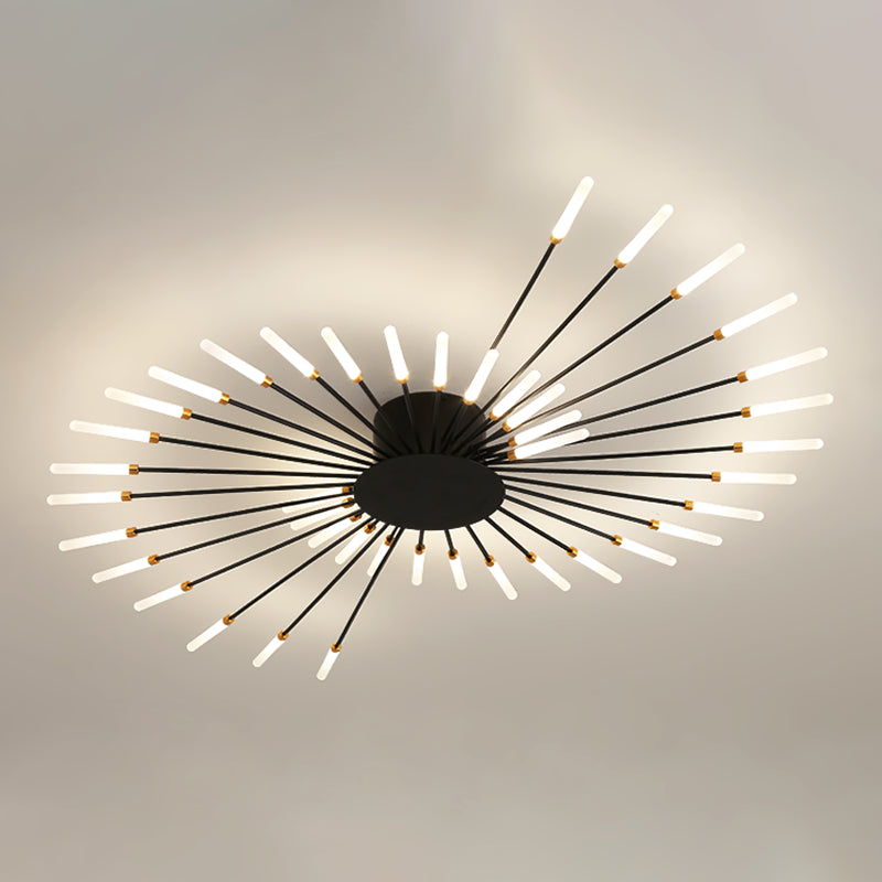 Vuurwerk modern led plafondlicht acryl schaduw spoeling mount licht voor zitkamer