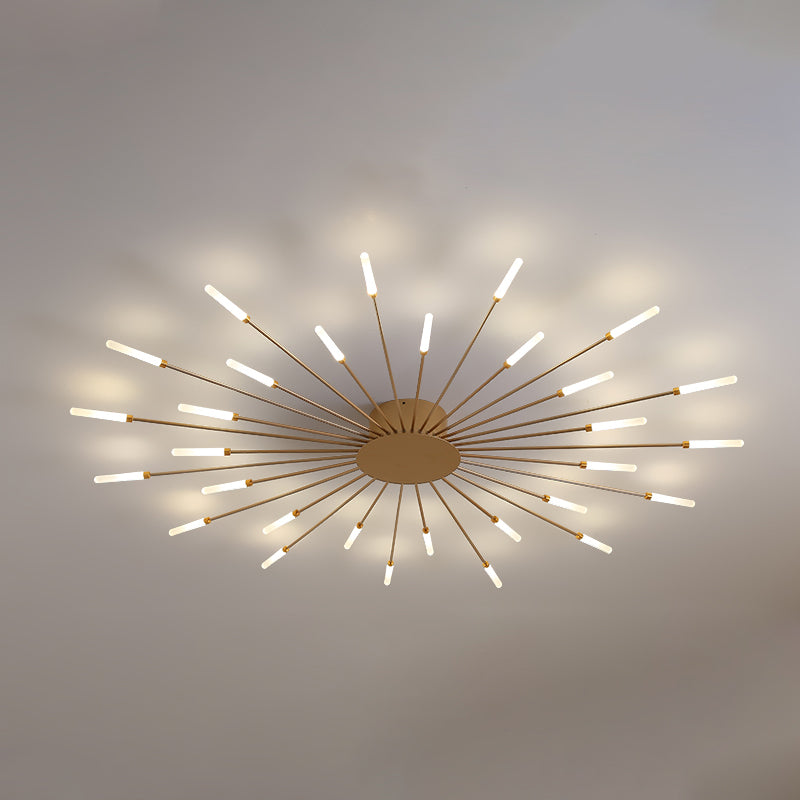 Firework Modern LED Ceiling Light Acrylic Shade  Flush Mount Light for Sitting Room