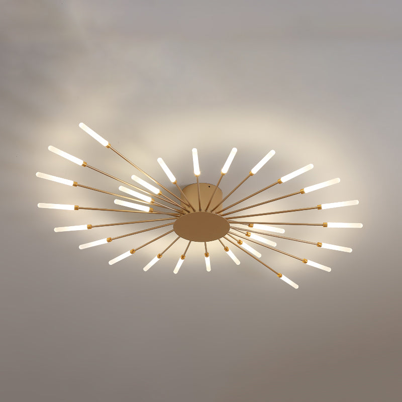 Firework Modern LED Ceiling Light Acrylic Shade  Flush Mount Light for Sitting Room