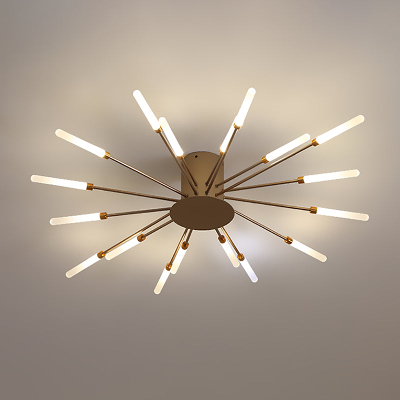 Vuurwerk modern led plafondlicht acryl schaduw spoeling mount licht voor zitkamer