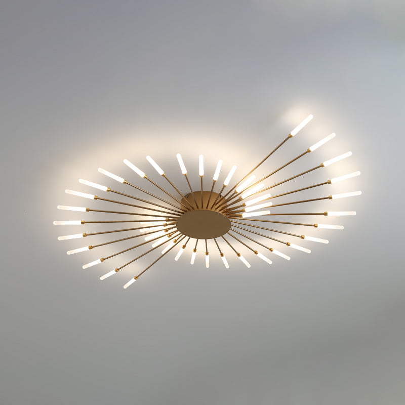 Firework Modern LED Ceiling Light Acrylic Shade  Flush Mount Light for Sitting Room