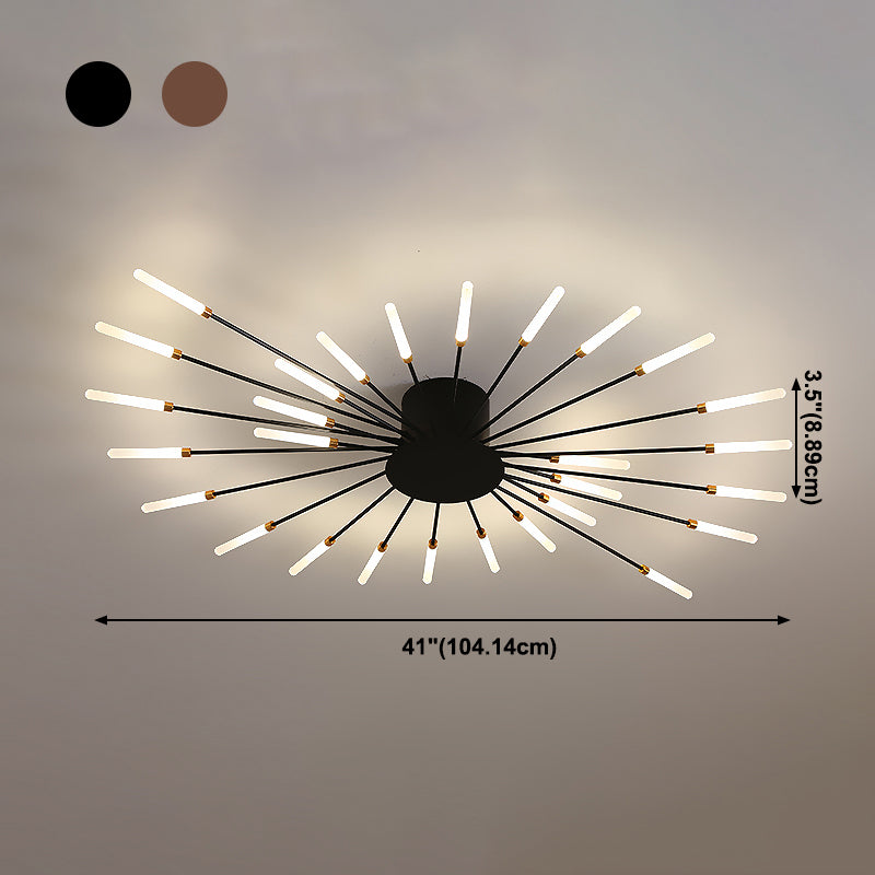 Vuurwerk modern led plafondlicht acryl schaduw spoeling mount licht voor zitkamer