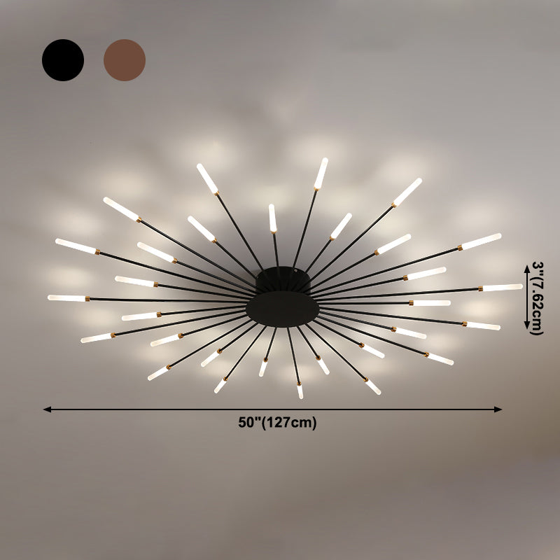 Firework Modern LED Ceiling Light Acrylic Shade  Flush Mount Light for Sitting Room