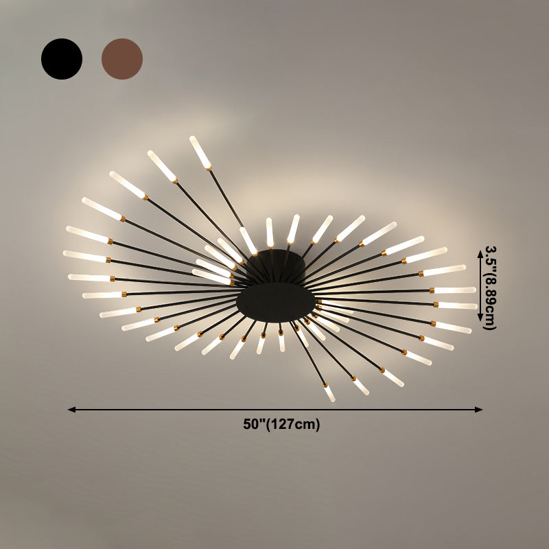 Vuurwerk modern led plafondlicht acryl schaduw spoeling mount licht voor zitkamer