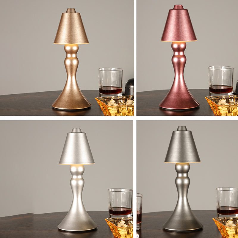 Cone 1-Light Table Light with USB Port Modern Creative Table Lamp for Bar