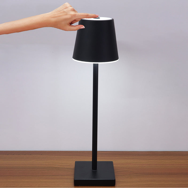 Contemporary Table Lamp 1-Light LED Metal Cone Table Light for Dining Room