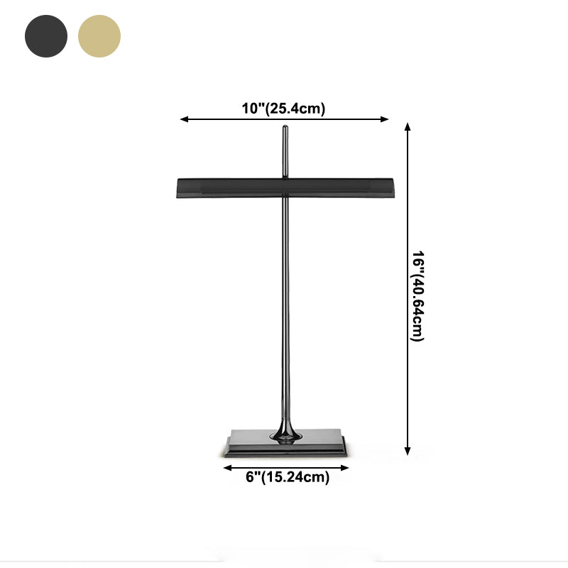 1 Leichte lineare Tischlampe zeitgenössische Metall -Nachttischlampen für den Untersuchungsraum