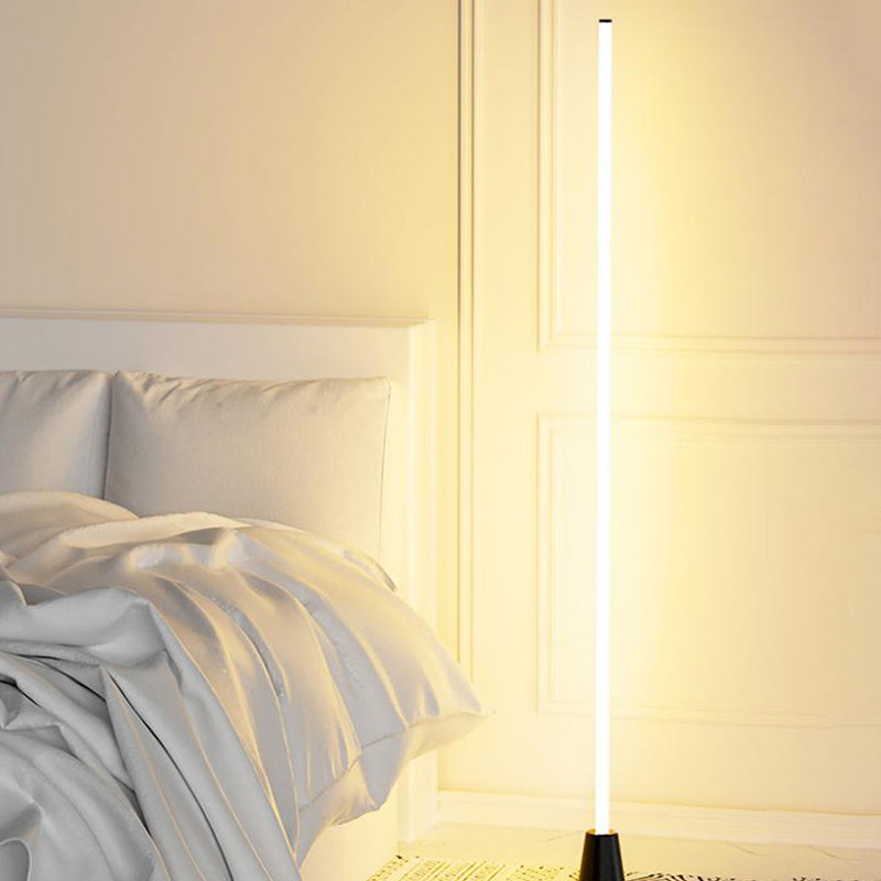 1 lichte lineaire vloerlampen eigentijdse metalen vloerlampen voor woonkamer in het zwart