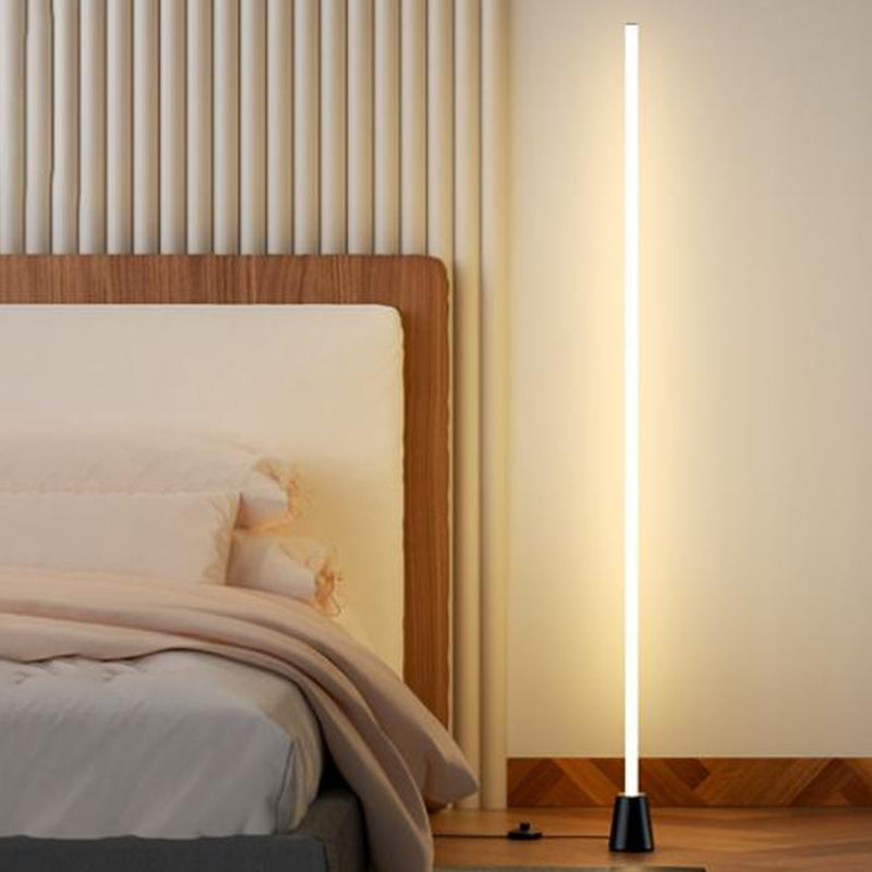 1 lichte lineaire vloerlampen eigentijdse metalen vloerlampen voor woonkamer in het zwart