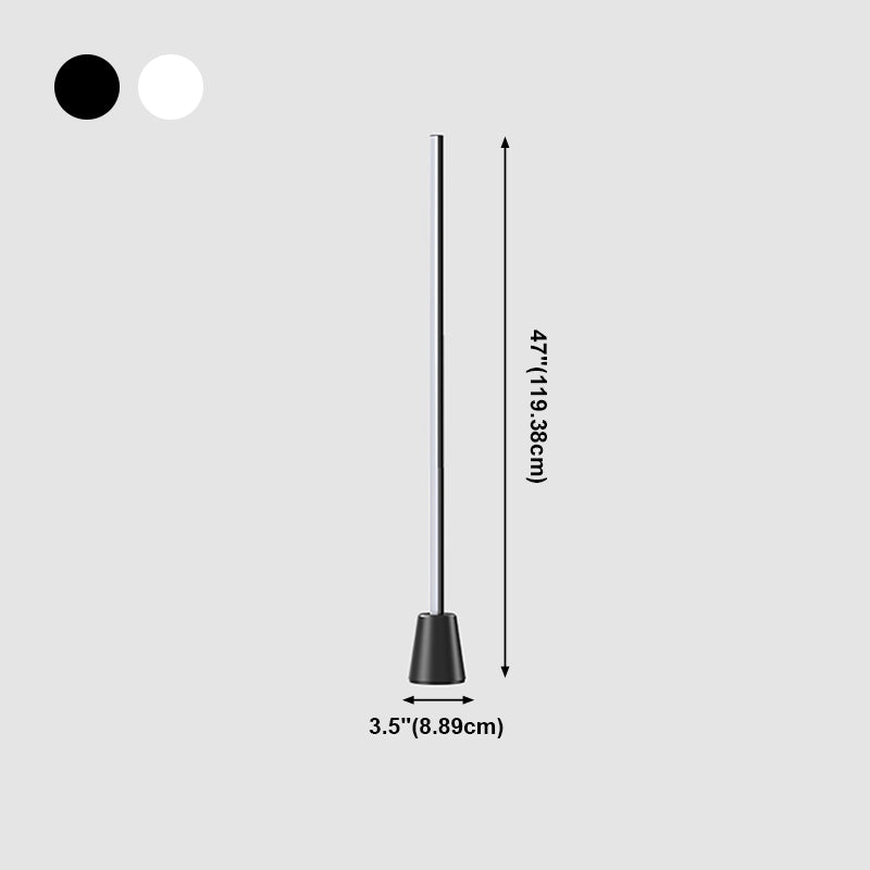 1 leichte lineare Stehlampen zeitgenössische Metallstehlampen für Wohnzimmer in Schwarz