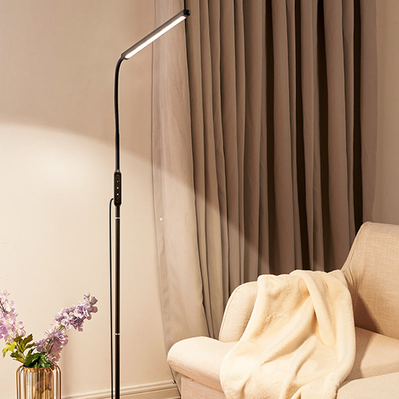 1 Light Linear Floor Lamps Contemporary Metal Standard Lamps for Living Room