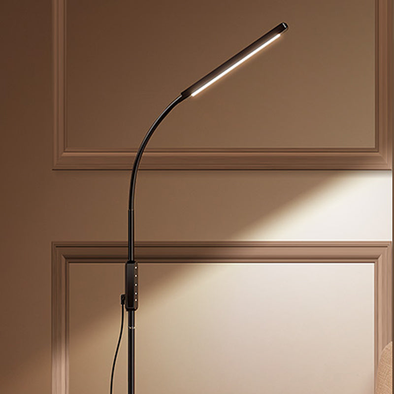 1 Light Linear Floor Lamps Contemporary Metal Standard Lamps for Living Room