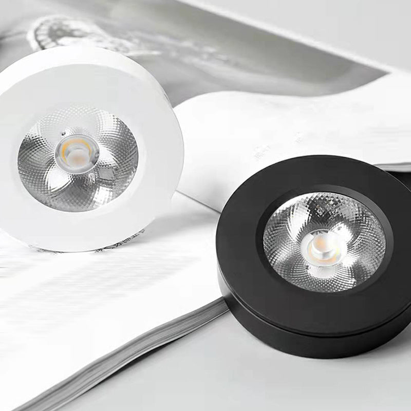 Plafoniera LED a Forma Cilindrica Moderna in Alluminio 1 Luce da Incasso per Soggiorno Studio