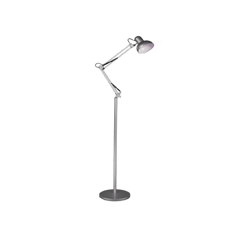 1 Light Bowl-Shaped Floor Lamp Contemporary Metal Standard Lamps for Living Room