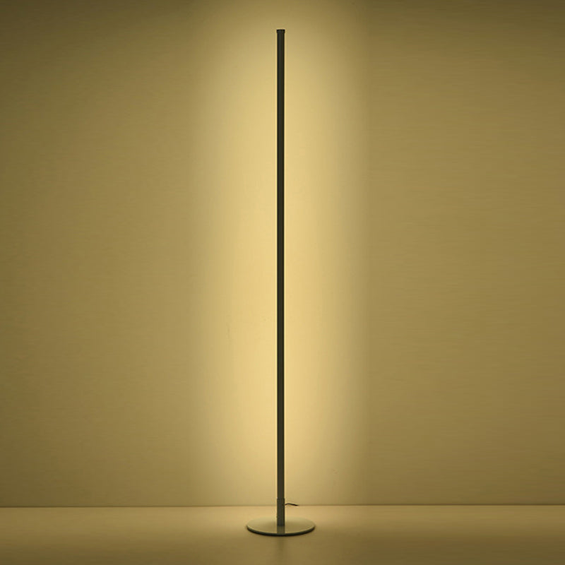 1 Light Linear Floor Lamp Contemporary Metal Standard Lamps for Living Room